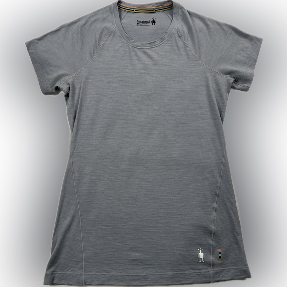 SMARTWOOL Merino 150 Base Layer Micro Stripe T-Shirt Gray Women's XSmall
